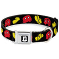 Load image into Gallery viewer, Mickey Mickey Mouse Expression4 Full Color Black/White Seatbelt Buckle Collar - Mickey Mouse Shorts and Shoes Black/Red/Yellow