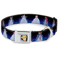 Load image into Gallery viewer, Cinderella CLOSE-UP Full Color Seatbelt Buckle Collar - Cinderella Transformation Blue Fade