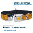 Load image into Gallery viewer, Toy Story Woody Cowboy Buckle Logo Full Color Golds Seatbelt Buckle Collar - Toy Story Woody Bounding Plaid Shirt Gold/Red