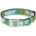 Load image into Gallery viewer, Toy Story Buzz Lightyear Space Ranger Wings Icon Full Color Green/Blue/White Seatbelt Buckle Collar - Toy Story Buzz Lightyear Bounding Space Ranger Logo/Buttons Green/White/Blue/Red