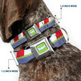 Load image into Gallery viewer, Toy Story Buzz Lightyear Space Ranger Wings Icon Full Color Green/Blue/White Seatbelt Buckle Collar - Toy Story Buzz Lightyear Space Ranger Logo/Striping Red/White/Green/Purple
