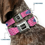 Ford Emblem Seatbelt Buckle Collar - Ford Oval w/Text PINK REPEAT