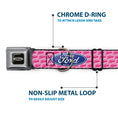 Load image into Gallery viewer, Ford Emblem Seatbelt Buckle Collar - Ford Oval w/Text PINK REPEAT