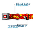 Load image into Gallery viewer, Flash Logo Black Seatbelt Buckle Collar - The Flash BOOM-KABOOM!
