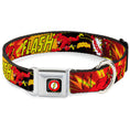 Load image into Gallery viewer, Flash Logo Black Seatbelt Buckle Collar - The Flash BOOM-KABOOM!