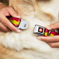 Load image into Gallery viewer, Flash Logo Black Seatbelt Buckle Collar - The Flash Bolt Stripe Red/Yellow