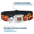 Load image into Gallery viewer, Flash Logo3 Full Color Black Gold Red Seatbelt Buckle Collar - THE FLASH/Logo3/Poses Black/Red/Gold