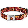 Load image into Gallery viewer, Flash Logo3 Full Color Black Gold Red Seatbelt Buckle Collar - THE FLASH/Logo3/Poses Black/Red/Gold