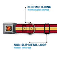 Load image into Gallery viewer, Flash Logo3 Black/Gold/Red Seatbelt Buckle Collar - The Flash Stripe Burgundy/Gold
