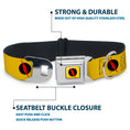 Load image into Gallery viewer, Reverse Flash Logo Full Color Golden Yellow Black Red Seatbelt Buckle Collar - Reverse Flash Logo Golden Yellow/Black/Red