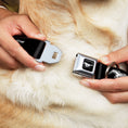 Load image into Gallery viewer, Ford Mustang Emblem Seatbelt Buckle Collar - Ford Mustang Black/White Logo REPEAT