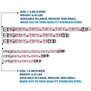 THE FAIRLY ODDPARENTS Logo Full Color White Seatbelt Buckle Collar - The Fairly OddParents Cosmo and Wanda Wish Poses Pink