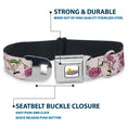 Load image into Gallery viewer, THE FAIRLY ODDPARENTS Logo Full Color White Seatbelt Buckle Collar - The Fairly OddParents Cosmo and Wanda Wish Poses Pink