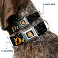 Load image into Gallery viewer, Fred Face Full Color Black Seatbelt Buckle Collar - Fred Face/Pose YABBA DABBA DOO Black/Gray/Orange