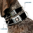 Load image into Gallery viewer, Ford F-100 Logo Full Color Black/Tans Seatbelt Buckle Collar - FORD F-100 Script Black/Tan-Gray