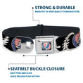 Load image into Gallery viewer, Grateful Dead Steal Your Face Stars and Stripes Logo Full Color Black/White/Red/Blue Seatbelt Buckle Collar - GRATEFUL DEAD Text with Steal Your Face Stars and Stripes Logo Black/White/Red/Blue