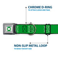 Load image into Gallery viewer, Green Lantern Logo CLOSE-UP White Green Seatbelt Buckle Collar - Green Lantern Logo Green/White