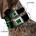 Load image into Gallery viewer, Green Lantern Logo CLOSE-UP Black Green Seatbelt Buckle Collar - Green Lantern Logo Black/Green