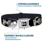 H2 Black/Silver Seatbelt Buckle Collar - H2 Black/Silver Logo REPEAT