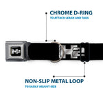 H2 Black/Silver Seatbelt Buckle Collar - H2 Black/Silver Logo REPEAT