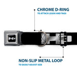 H3 Seatbelt Buckle Collar - H3 Black/Silver Logo REPEAT