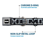 HEMI Bold Full Color Black/White Seatbelt Buckle Collar - HEMI Bold Outline 392/426 Black/Silver-Fade