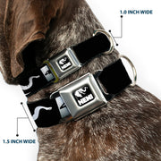 HEMI Elephant Logo Full Color Black/White Seatbelt Buckle Collar - HEMI 426/Elephant Logo 50 YEARS Black/White/Silver-Fade