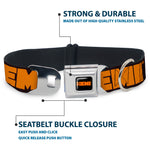 HEMI 426 Logo Full Color Black Orange Seatbelt Buckle Collar - HEMI 426 Logo 392/426 Black/Orange/Silver-Fade