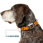 HEMI 426 Logo Full Color Black Orange Seatbelt Buckle Collar - HEMI 426 Logo 392/426 Black/Orange/Silver-Fade