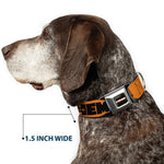 HEMI 426 Logo Full Color Orange Black Seatbelt Buckle Collar - HEMI 426 Logo Repeat Orange/Black