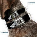 Load image into Gallery viewer, Honda Motorcycle Black Silver Seatbelt Buckle Collar - HONDA Motorcycle Logo Black/White