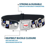 HENDRICK MOTORSPORTS Checker Logo Full Color Red/White Seatbelt Buckle Collar - Kyle Larson Autograph and #5 Checker Logo Black/White/Blue/Red