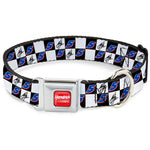 HENDRICK MOTORSPORTS Checker Logo Full Color Red/White Seatbelt Buckle Collar - Kyle Larson Autograph and #5 Checker Logo Black/White/Blue/Red