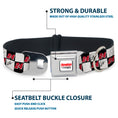 Load image into Gallery viewer, HENDRICK MOTORSPORTS Checker Logo Full Color Red/White Seatbelt Buckle Collar - William Byron Autograph and #24 Checker Logo Black/White/Red