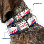 HENDRICK MOTORSPORTS Checker Logo Full Color Red/White Seatbelt Buckle Collar - Kyle Larson #5 Car Scheme White/Blue/Red