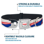 HENDRICK MOTORSPORTS Checker Logo Full Color Red/White Seatbelt Buckle Collar - Kyle Larson #5 Car Scheme White/Blue/Red