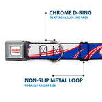 HENDRICK MOTORSPORTS Checker Logo Full Color Red/White Seatbelt Buckle Collar - Kyle Larson #5 Car Scheme White/Blue/Red