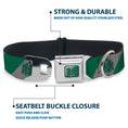 Load image into Gallery viewer, SLYTHERIN Crest Full Color Green Seatbelt Buckle Collar - SLYTHERIN Crest Diagonal Stripe Gray/Green