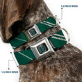 Load image into Gallery viewer, Slytherin Crest Full Color Seatbelt Buckle Collar - Slytherin Crest/Stripe5 Green/Gray
