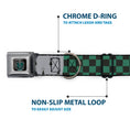 Load image into Gallery viewer, Slytherin Crest Full Color Seatbelt Buckle Collar - Harry Potter SLYTHERIN/Checker Blocks Grays/Greens