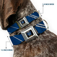 Load image into Gallery viewer, Ravenclaw Crest Full Color Seatbelt Buckle Collar - RAVENCLAW Crest/Stripe Blue/Gray