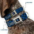 Load image into Gallery viewer, Ravenclaw Crest Full Color Seatbelt Buckle Collar - Harry Potter RAVENCLAW Checker Blues/Grays