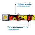 Load image into Gallery viewer, MARVEL COMICS Iron Man Face Full Color Red Yellow Seatbelt Buckle Collar - THE INVINCIBLE IRON MAN Action Poses Black/Red/Yellow