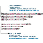 INVADER ZIM Title Logo Full Color Pink/Green Seatbelt Buckle Collar - Invader Zim GIR and Piggy Doddles White/Black