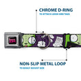Load image into Gallery viewer, INVADER ZIM Title Logo Full Color Pink/Green Seatbelt Buckle Collar - Invader Zim GIR Poses and Sketch Purple