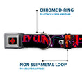 Load image into Gallery viewer, Harley Quinn Diamond Full Color Black Red Seatbelt Buckle Collar - HARLEY QUINN Bomb Poses/Suits Black/Purple/Red