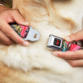Load image into Gallery viewer, Harley Quinn Diamon Full Color Black/Red Seatbelt Buckle Collar - Harley Quinn Puddin Poses Anime Graphics Pink/Red