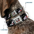 Load image into Gallery viewer, Joker Face Stare Seatbelt Buckle Collar - Joker BRILLIANTLY TWISTED PSYCHO 2-Poses/Cards Black/Grays