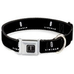 LINCOLN Four Point Star Emblem and Text Full Color Black/White Seatbelt Buckle Collar - LINCOLN Four Point Star Emblem and Text Black/White