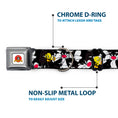 Load image into Gallery viewer, Looney Tunes Logo White Seatbelt Buckle Collar - Sylvester and Tweety Poses Scattered Charcoal